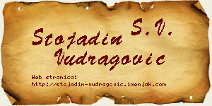 Stojadin Vudragović vizit kartica